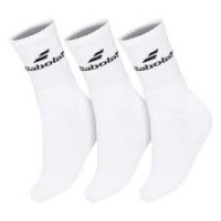 MEIAS BABOLAT CANO ALTO BRANCO - TRIPACK